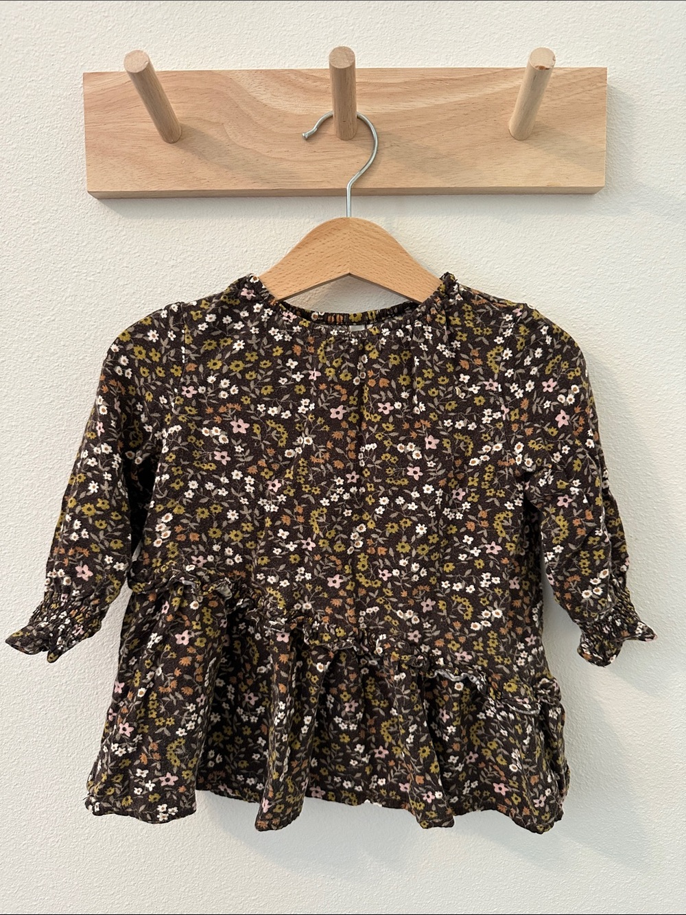 Rylee + Cru Brown Fall Floral Blouse